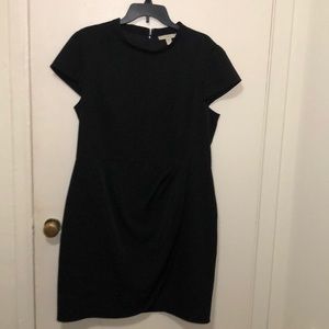 Mandarin Collar Black Dress